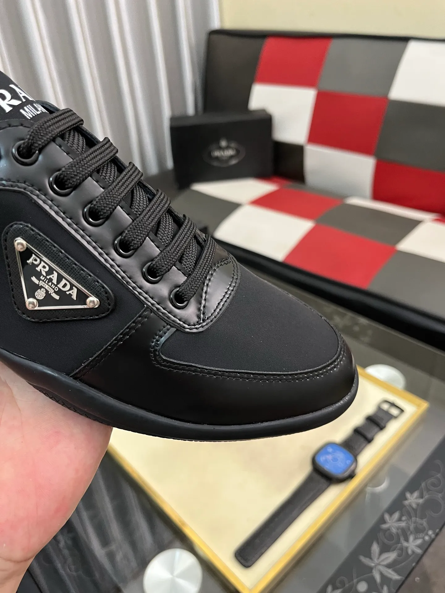 Men's Men's Shoes💰440⌚️⌚️《PRADA*》The latest and most popular casual shoes, top brand [seduce] luxury~purchasing agent, top~quality. [Strong] The upper is made of imported breathable cowhide with material ➕ breathable sheepskin feet (•) and fine workmanship. Original stylish and stylish soft rubber wear-resistant outsole, light and comfortable on the foot, size: 38-443️⃣colors available